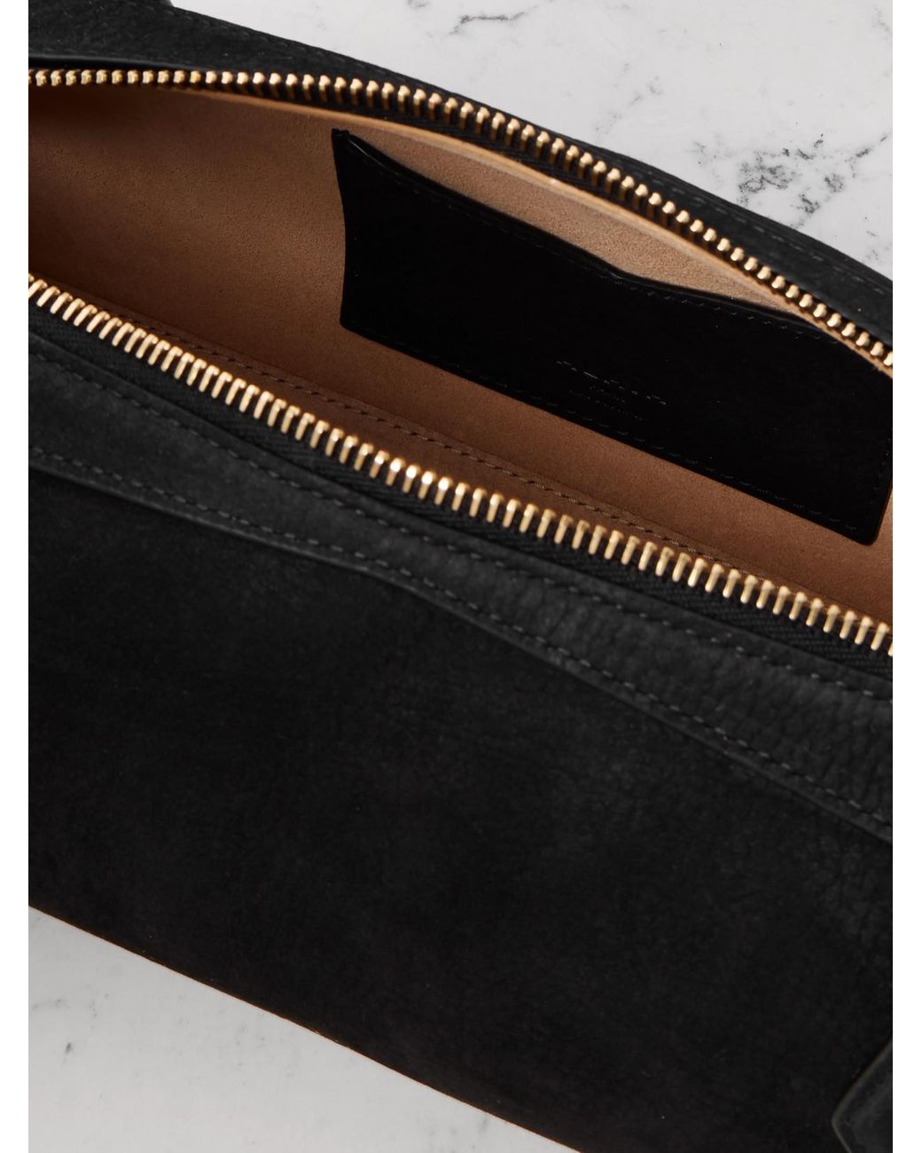 Alaïa Black Le Teckel Medium Nubuck Shoulder Bag