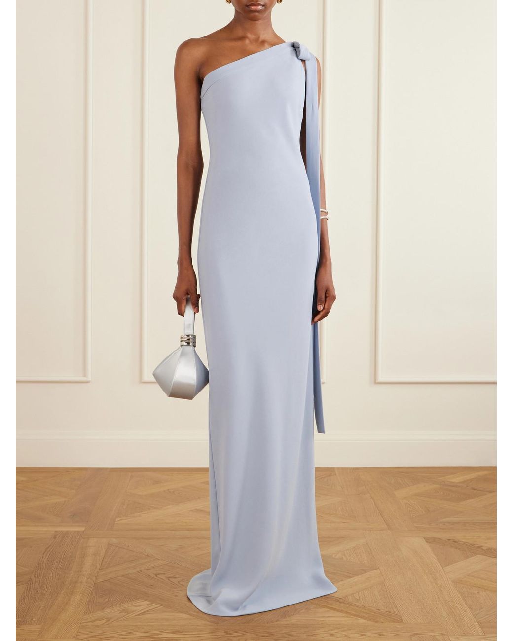 Amanu White The Zambia Mini Satin Top-Handle Bag