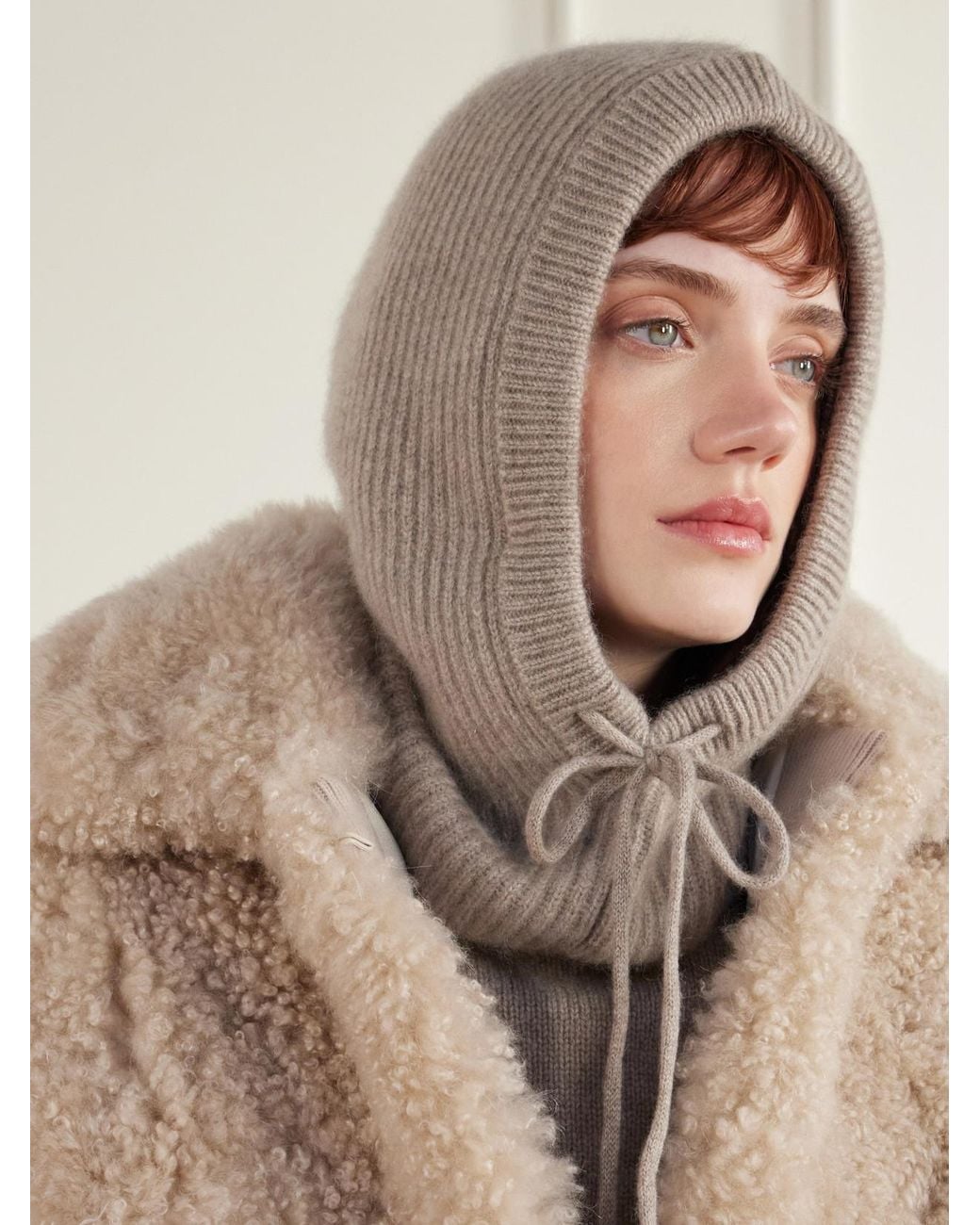 arch4 Natural Klosters Ribbed Cashmere Balaclava