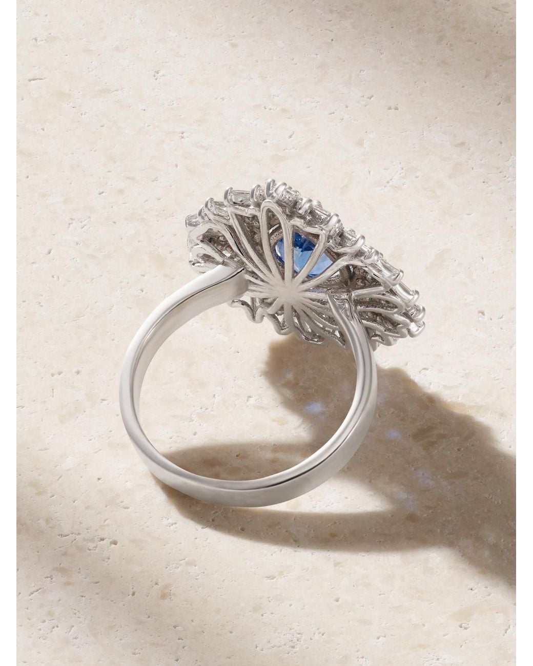 Suzanne Kalan Natural Ceylon 18-Karat, Sapphire And Diamond Ring