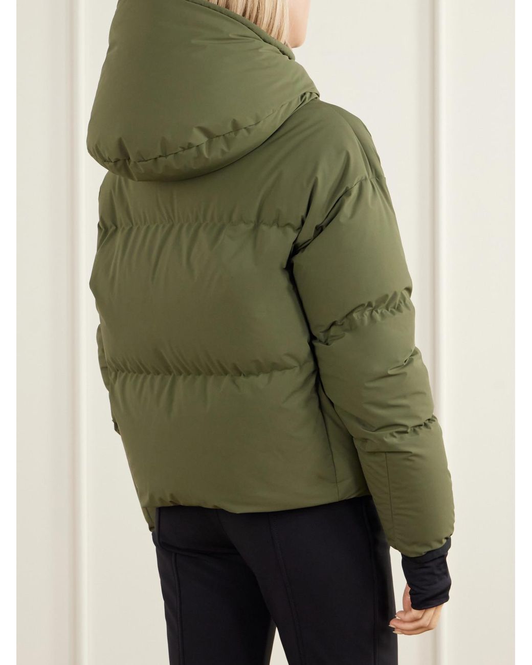 Moncler Green Allesaz Padded Hooded Stretch-Poplin Ski Jacket