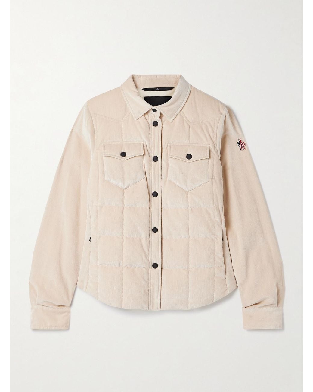 Moncler Natural Nangy Quilted Cotton And Modal-Blend Corduroy Down Jacket