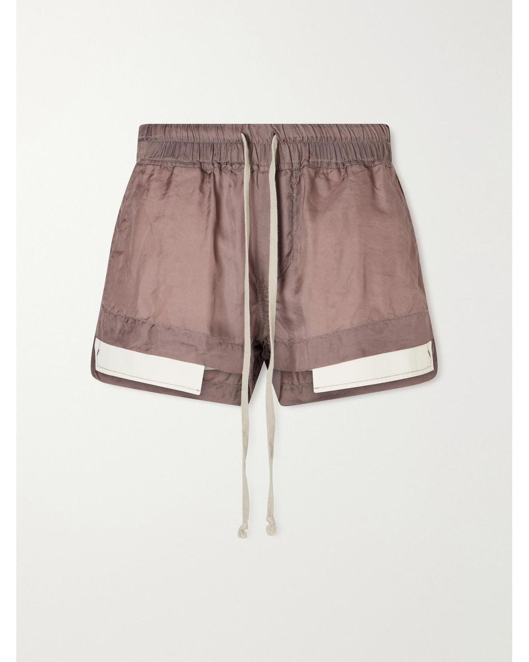 Rick Owens Pink Tower Fog Shell Shorts