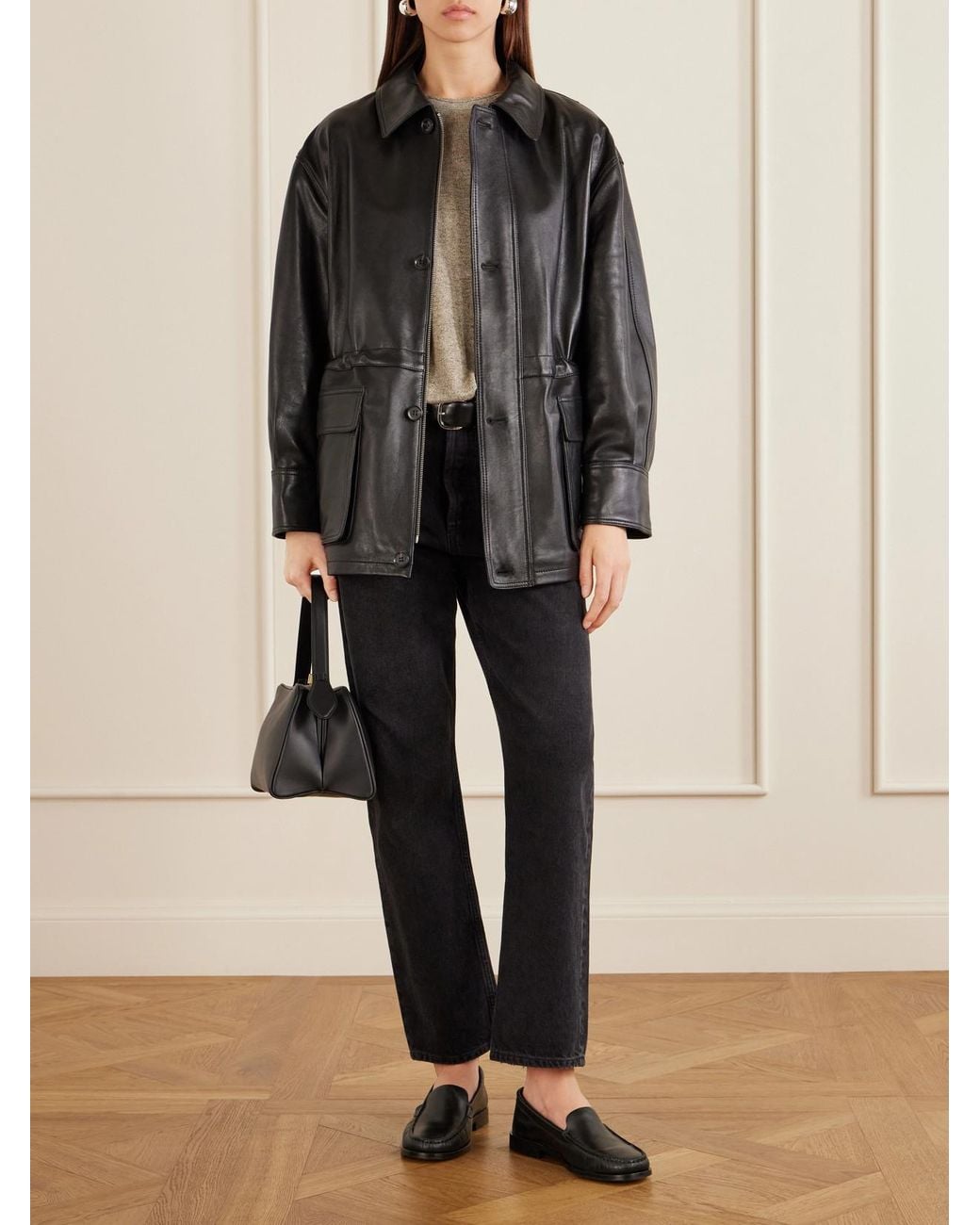 Arma Black Maeve Leather Jacket