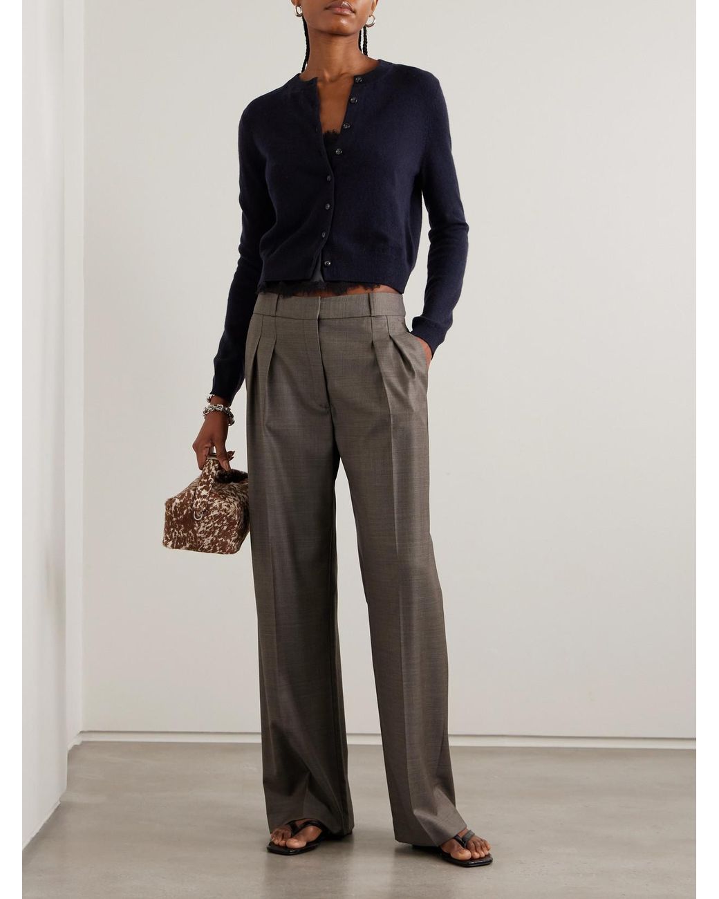 Lisa Yang Blue Karia Cashmere Cardigan