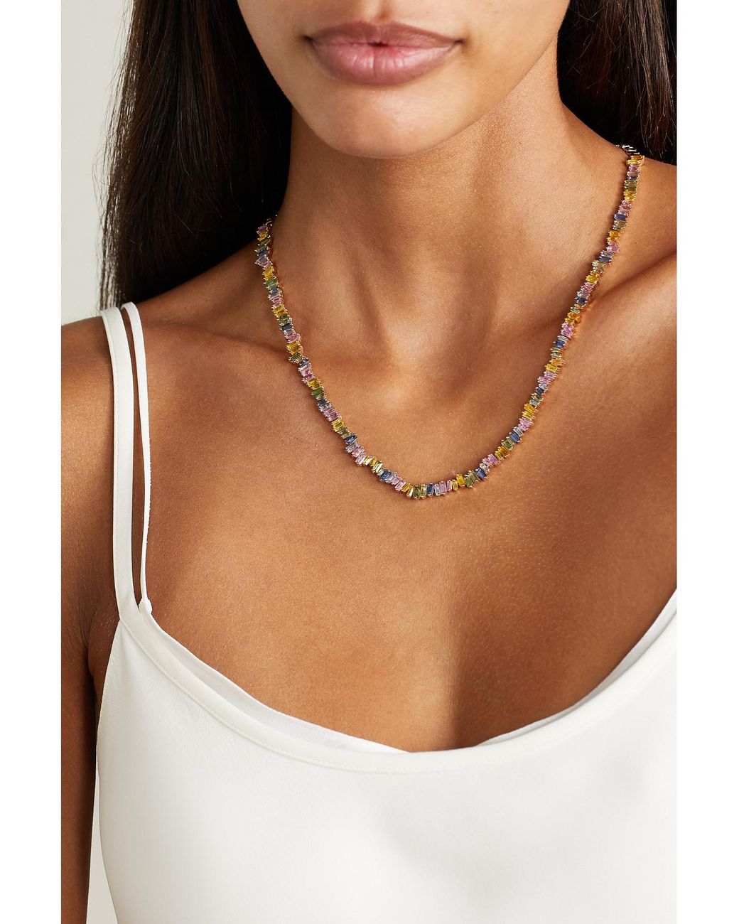 Suzanne Kalan Natural 18-Karat Rose Sapphire Necklace