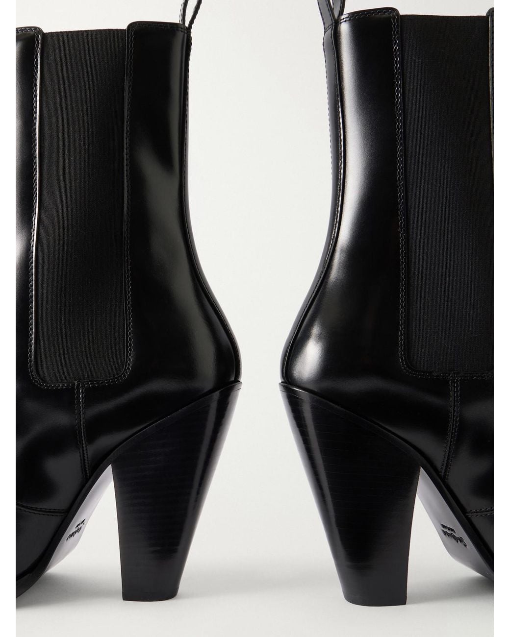 Saint Laurent Black Dylan 95 Leather Ankle Boots