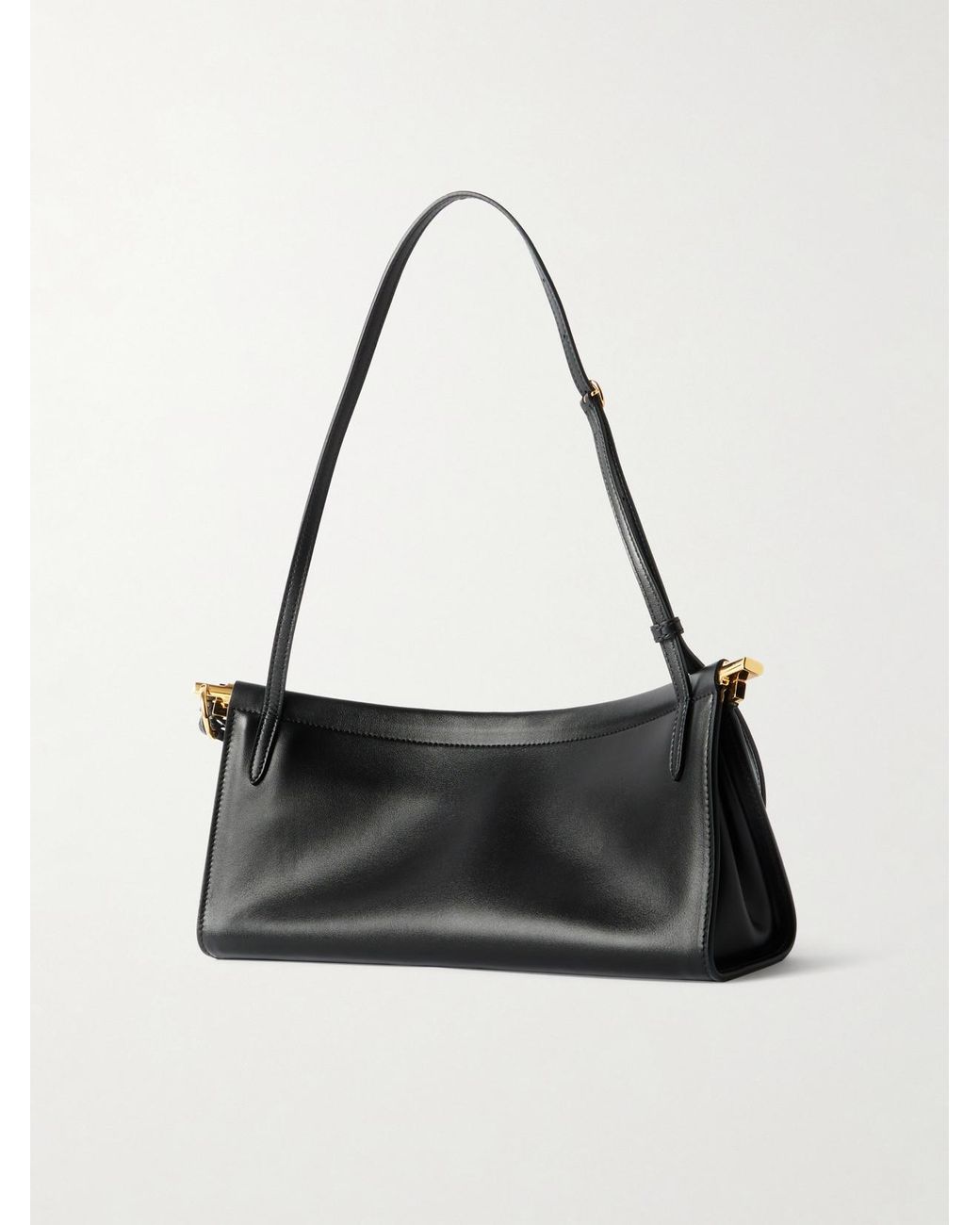 Alaïa Black Click E/W Medium Leather Shoulder Bag
