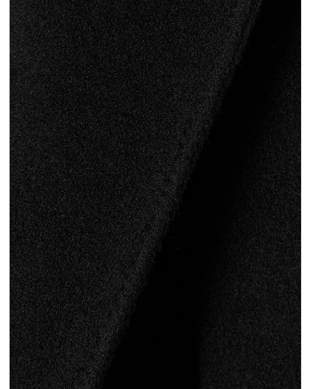 Balenciaga Black Belted Brushed Wool-Blend Coat