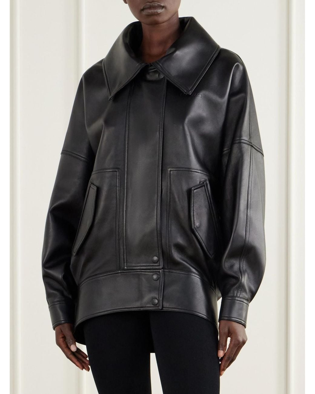 Balenciaga Black Leather Biker Jacket