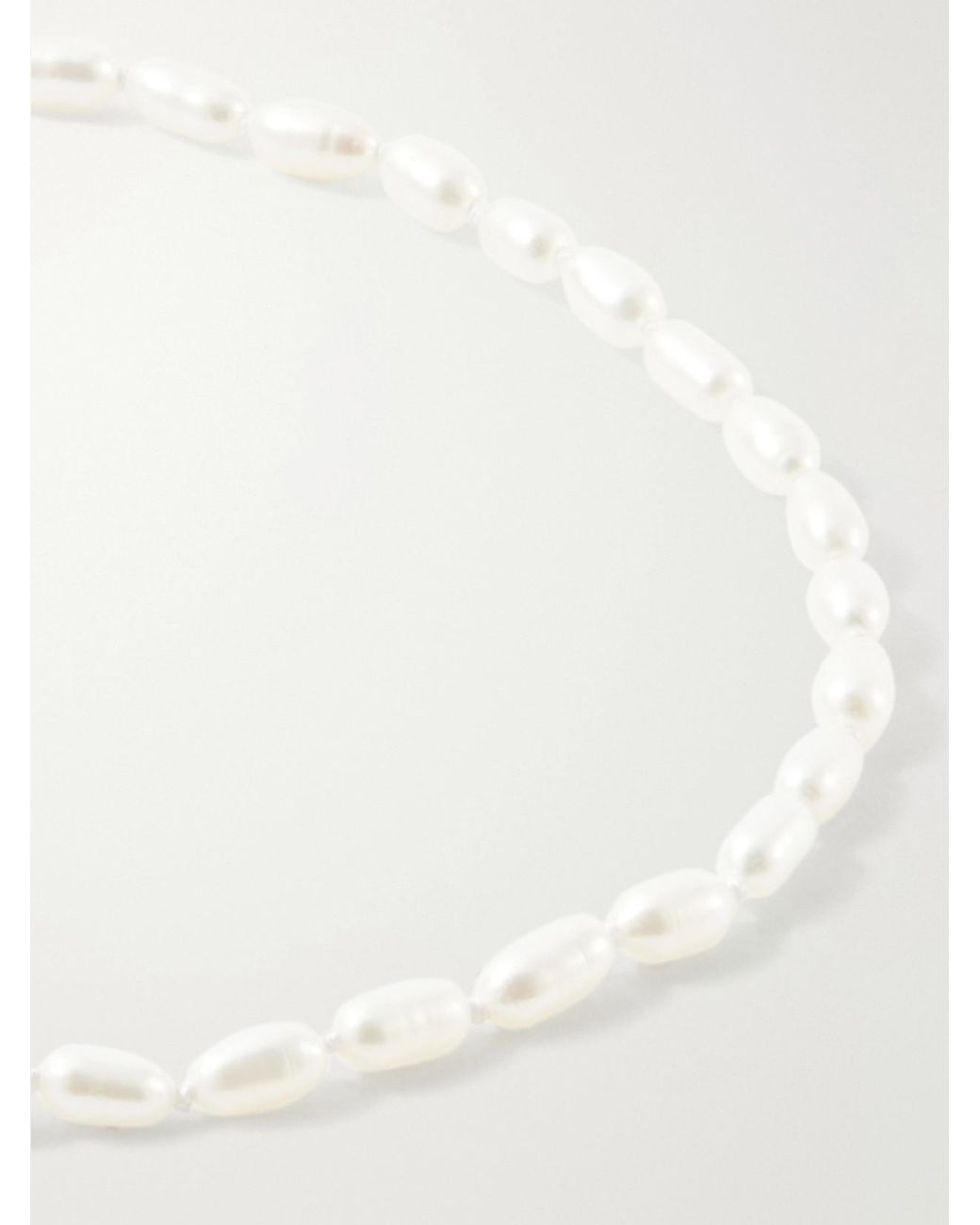 Loren Stewart Natural Freshwater Rice Pearl 14Kt Anklet