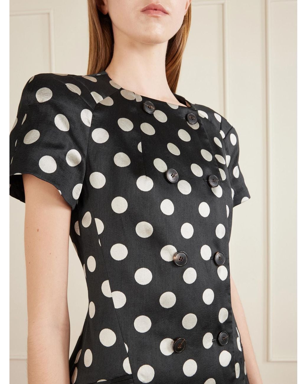 Dries Van Noten Black Bonny Polka-Dot Jacquard Jacket