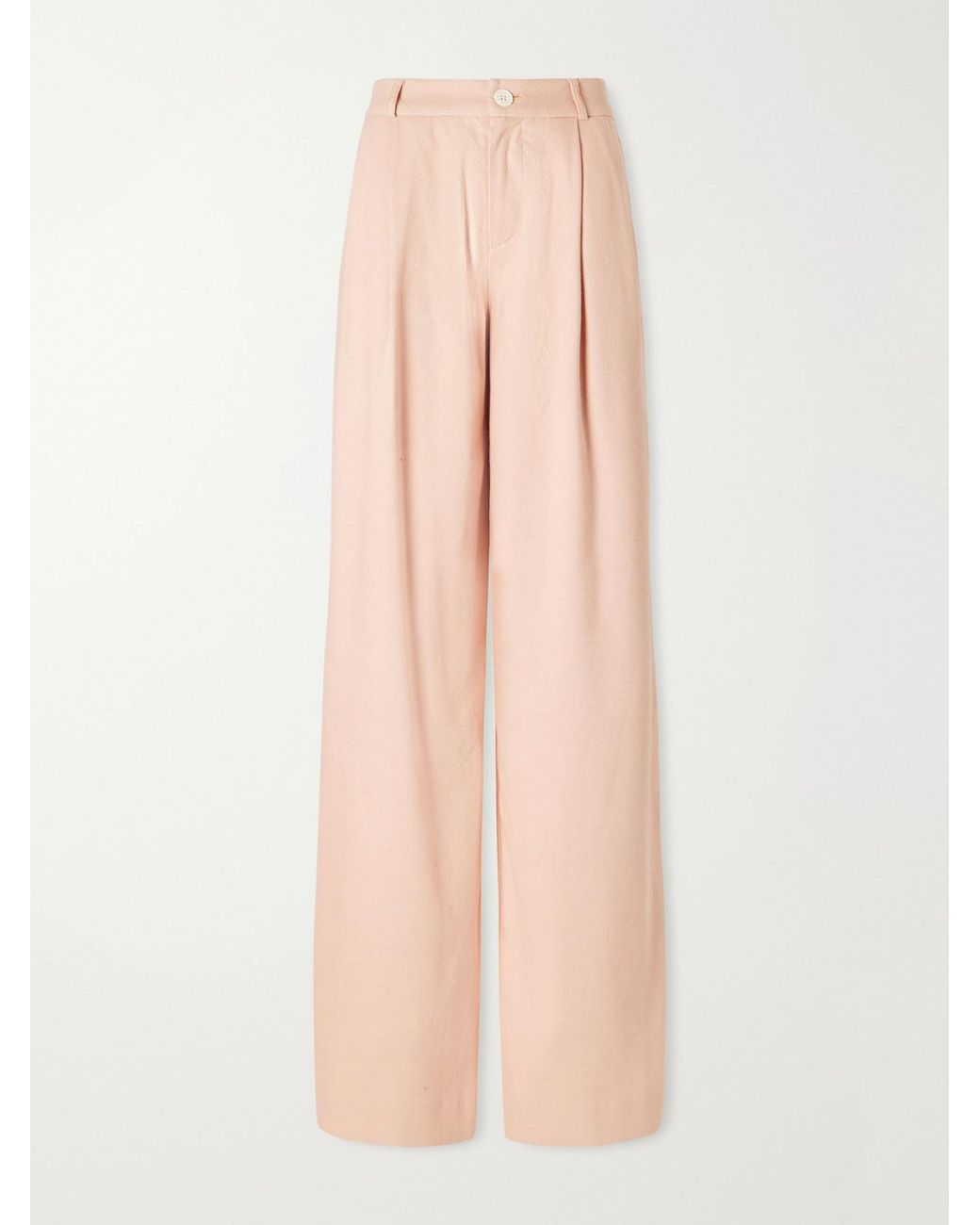 Marrakshi Life Pink The Trouser Cotton Wide-Leg Pants