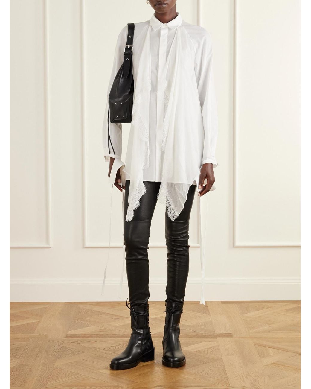 Ann Demeulemeester Black Henrica Leather Ankle Boots