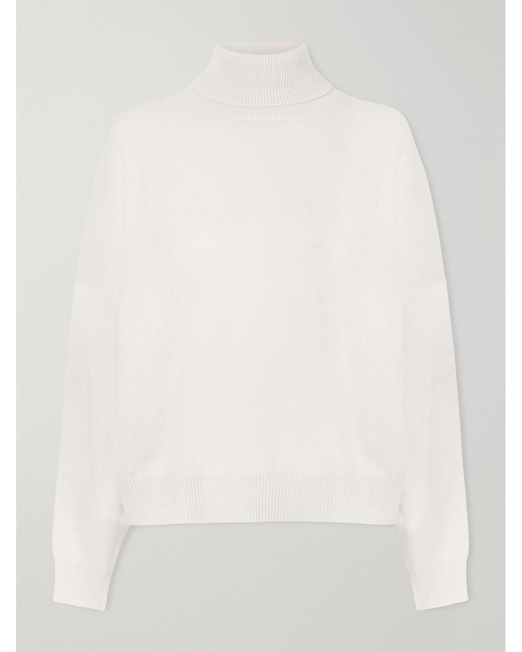 Brunello Cucinelli Natural Cashmere Turtleneck Sweater