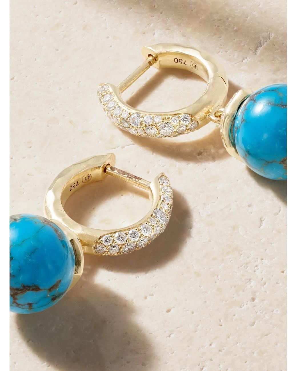 Octavia Elizabeth Blue 18-Karat, And Diamond Earrings