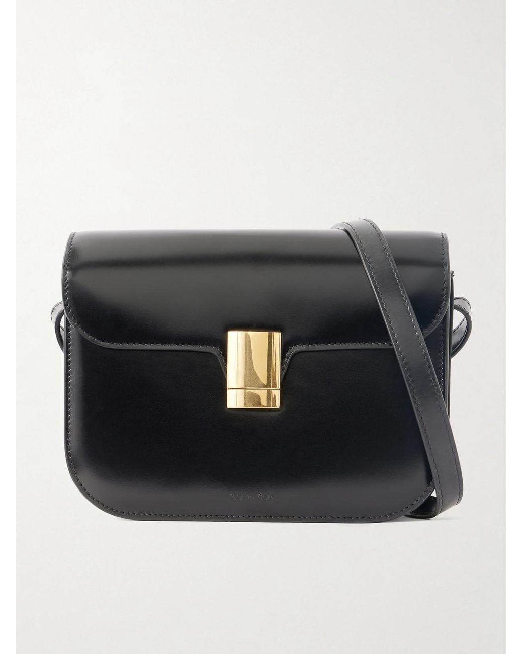 Calvin Klein Black Tilla Small Leather Shoulder Bag