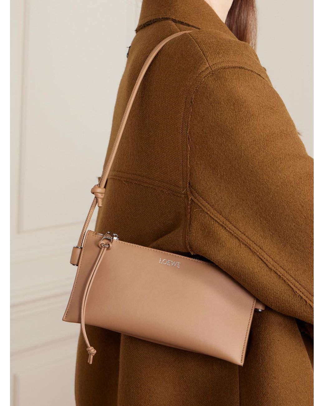 Loewe Natural Joya Embellished Leather Shoulder Bag