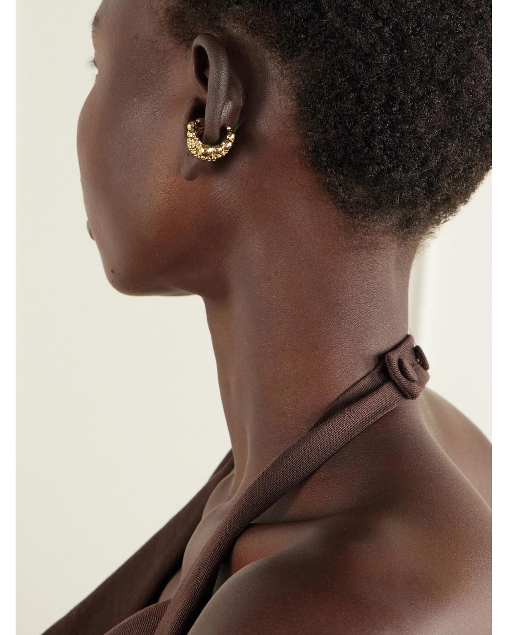 Paola Sighinolfi Metallic Plaka 18-Karat-Plated Pewter Ear Cuffs