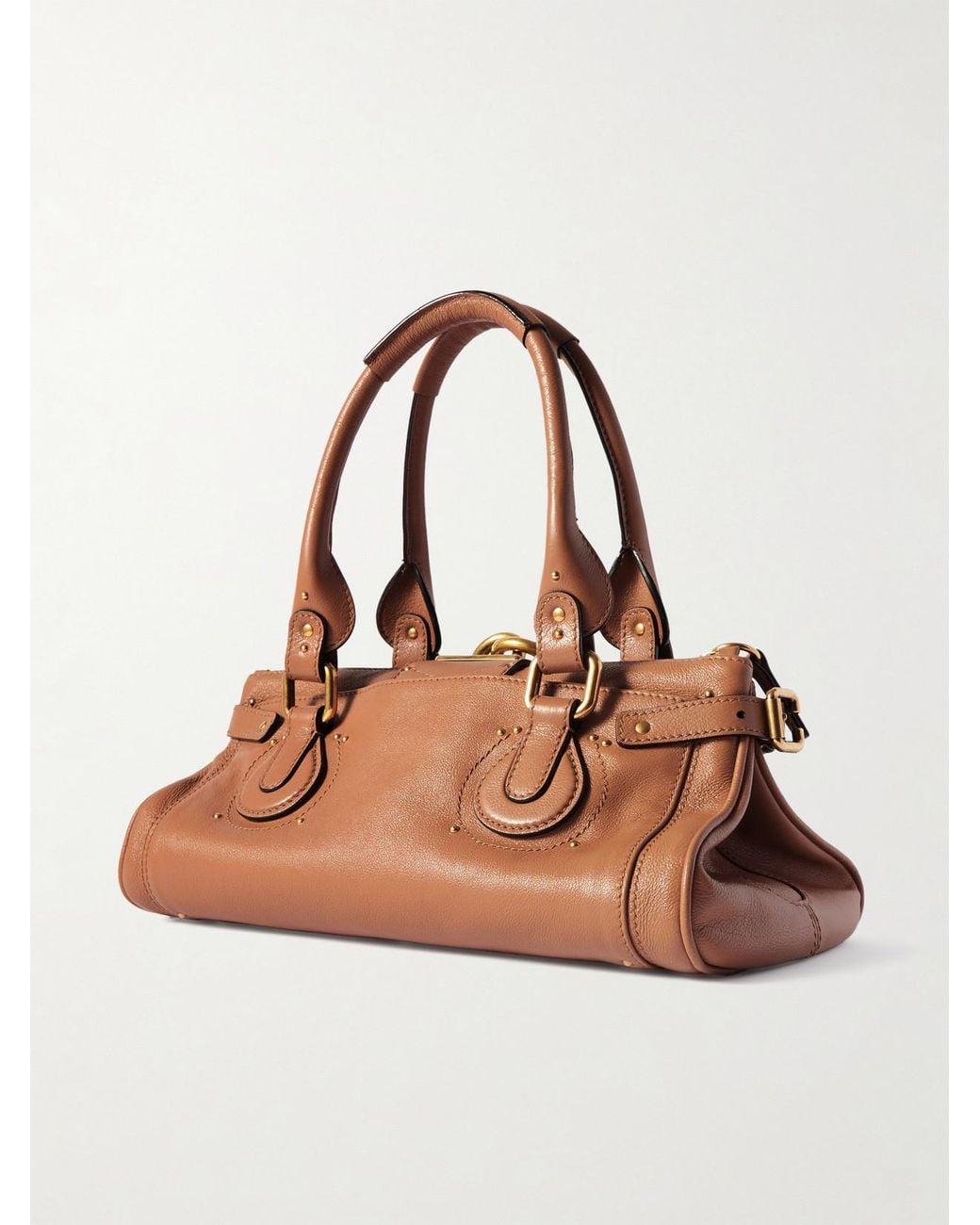 Chloé Natural Paddington Embellished Leather Tote