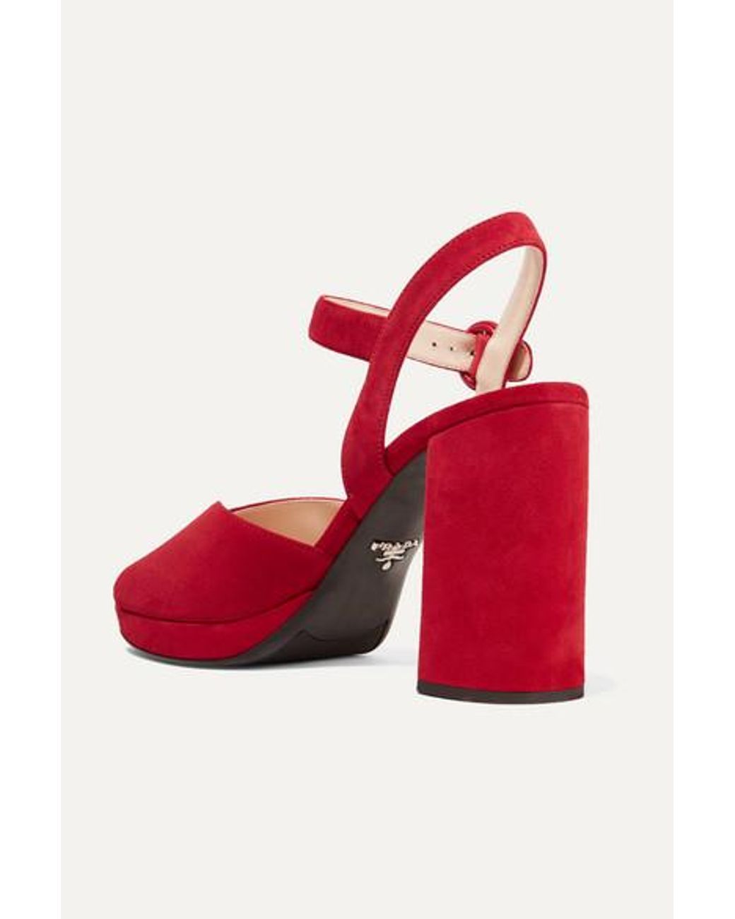 Red suede outlet platform sandals