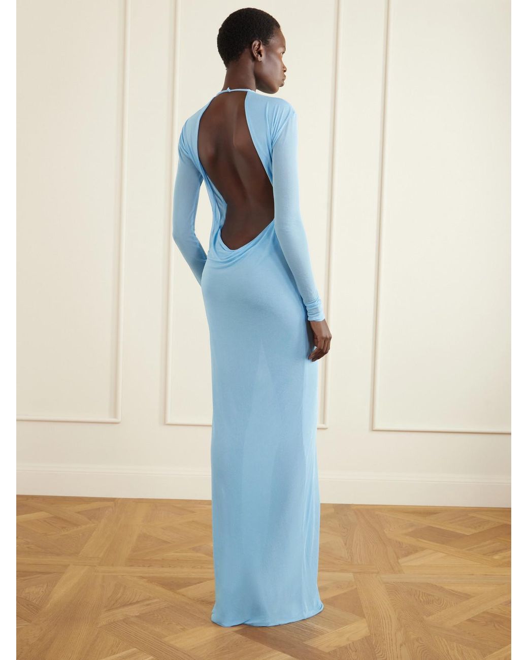 Tom Ford Blue Crepe Silk Gown
