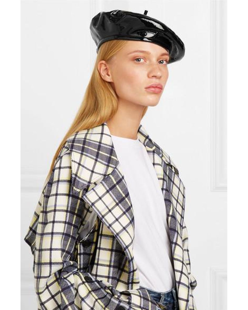 Eugenia Kim Carter Patent-leather Beret 