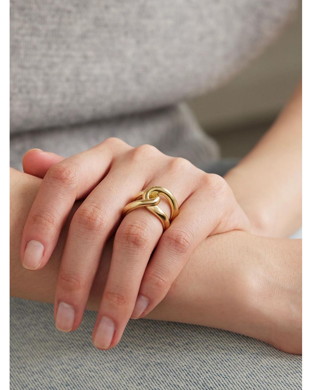 LIE STUDIO Metallic The Agnes-Plated Ring