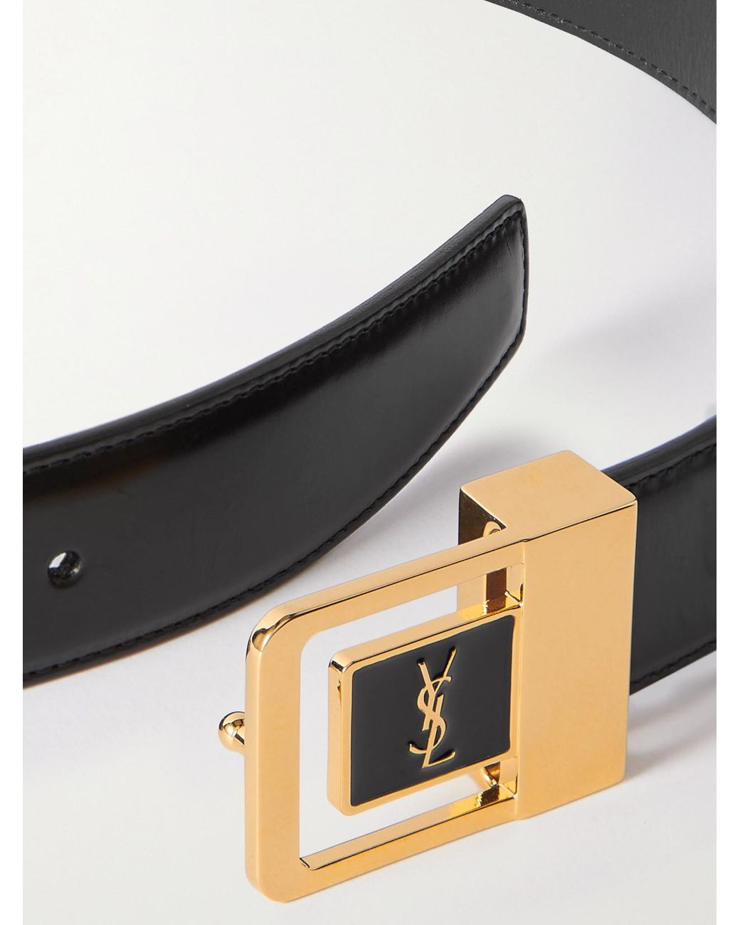 Saint Laurent Black Le 66 Leather Belt