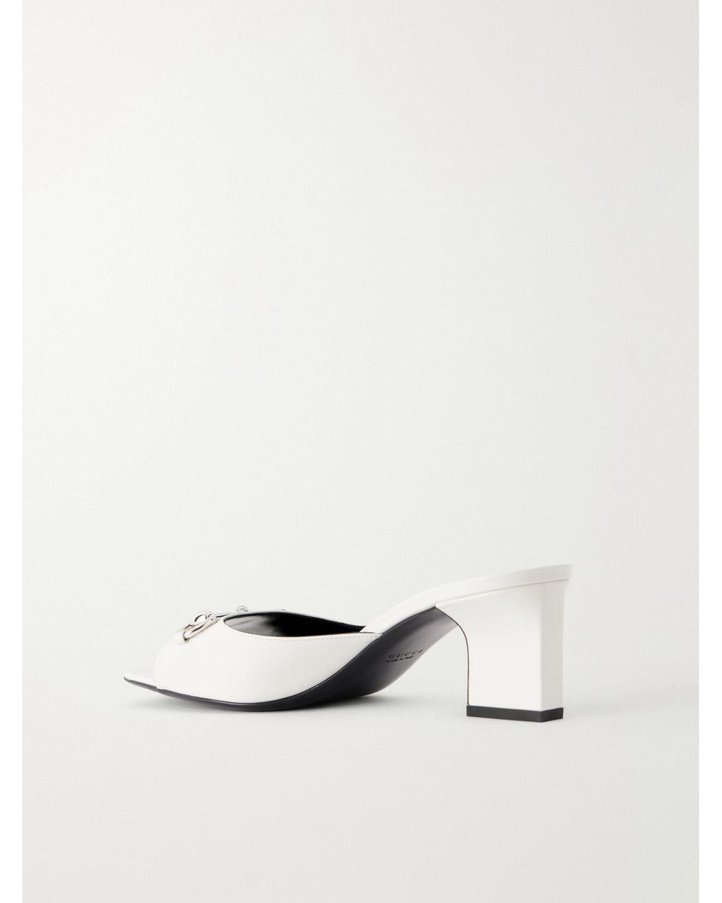 Gucci Natural Signora Horsebit-Embellished Leather Sandals