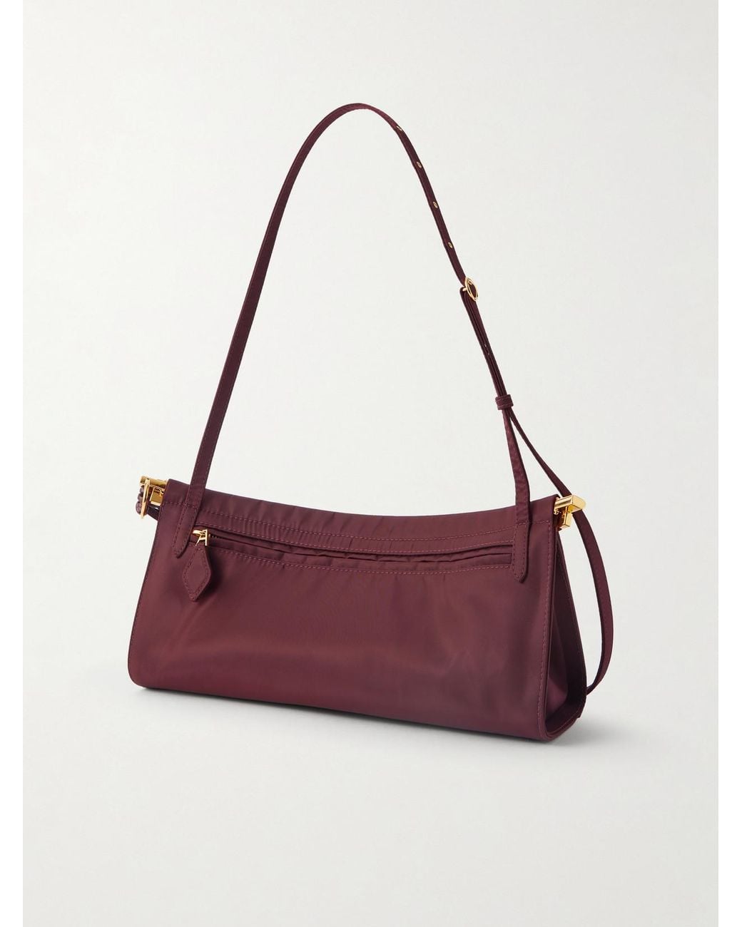 Alaïa Purple Le Click E/W Medium Satin-Twill Shoulder Bag