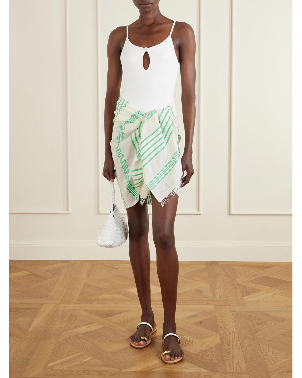 Lemlem Green Lema Striped Cotton Cover-Up