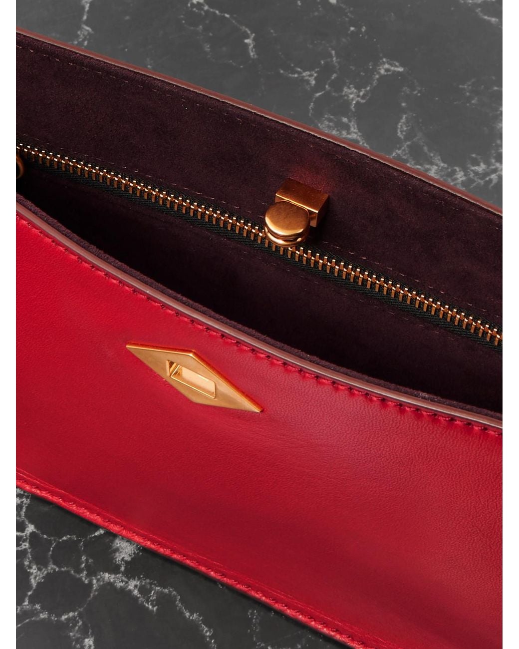 Metier Red Ease 22 Leather Clutch
