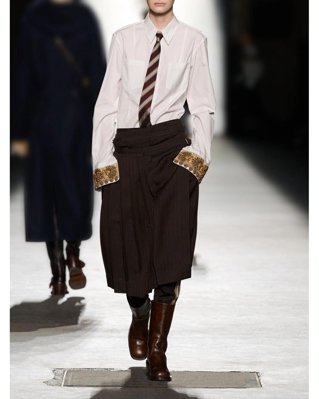 Dries Van Noten White Embroidered Cotton-Poplin Shirt
