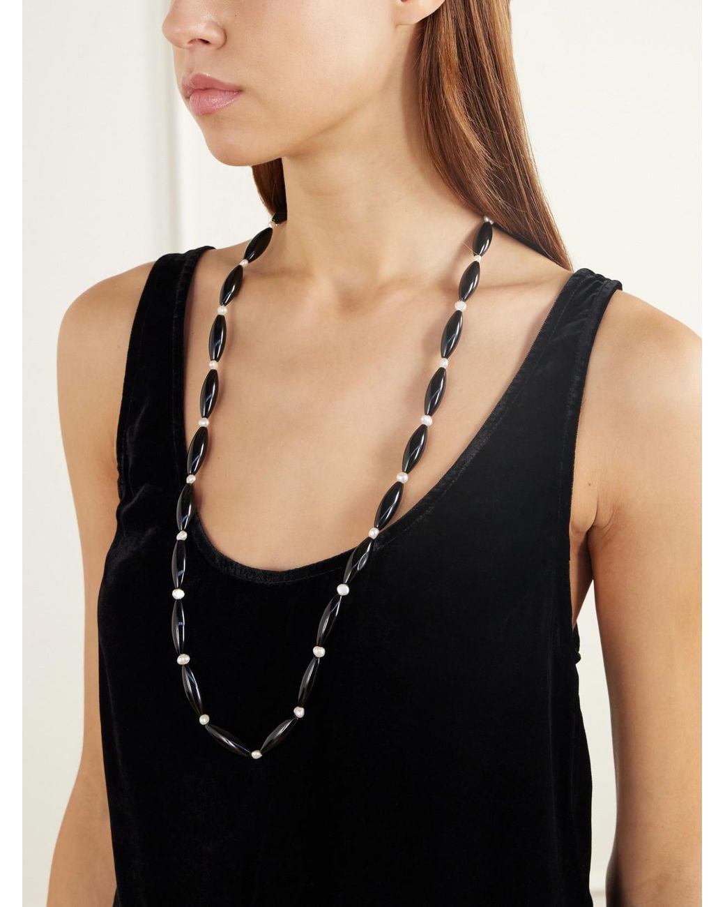 Le Sundial Natural Nives Mother-Of-Pearl And Sterling Necklace