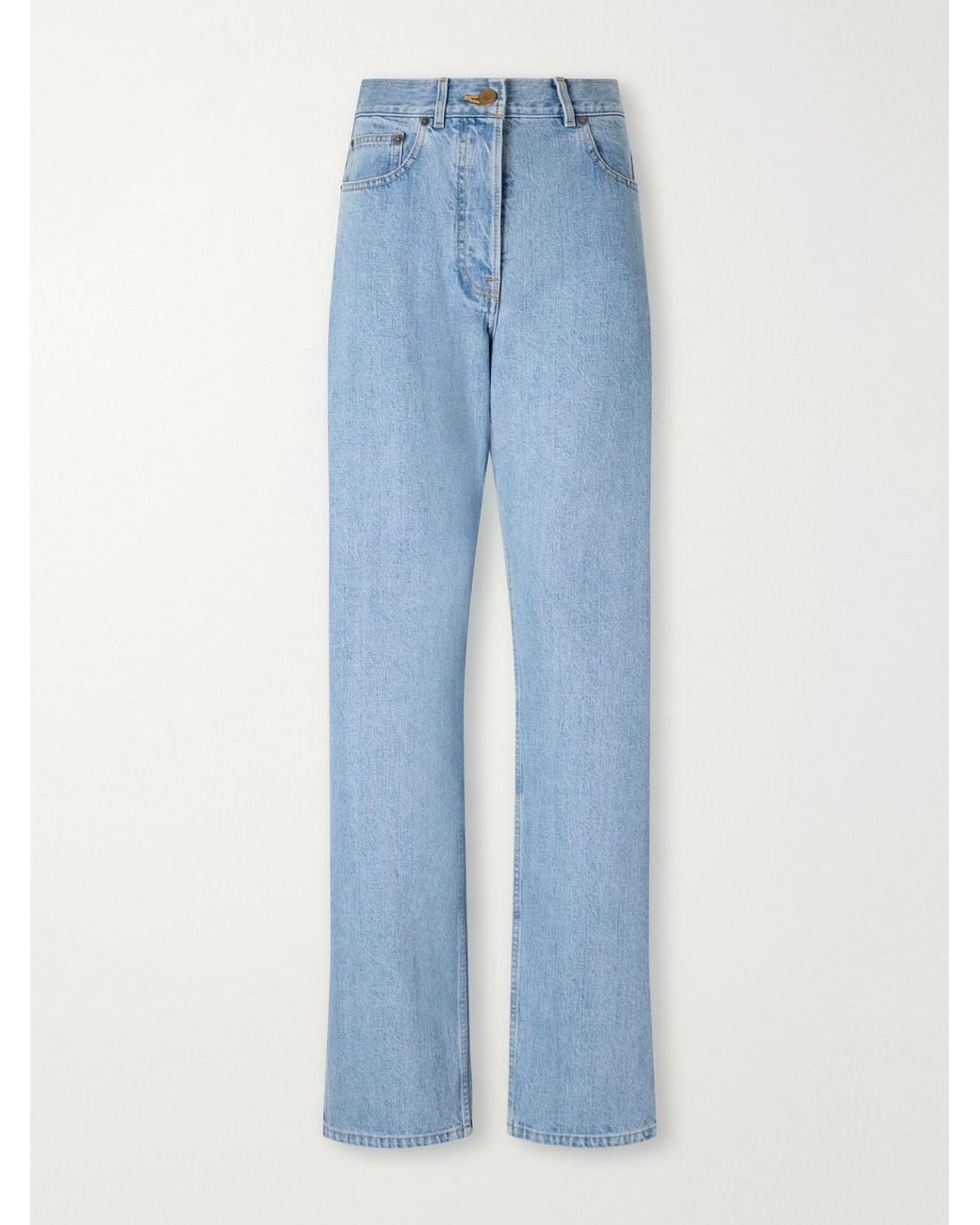 Thom Browne Blue Mid-Rise Straight-Leg Jeans