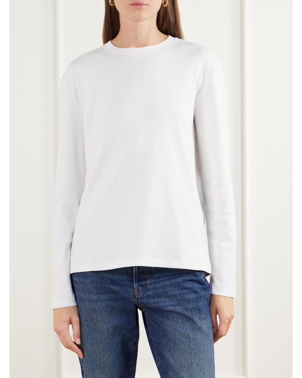Flore Flore White Maggie Organic Cotton-Jersey T-Shirt