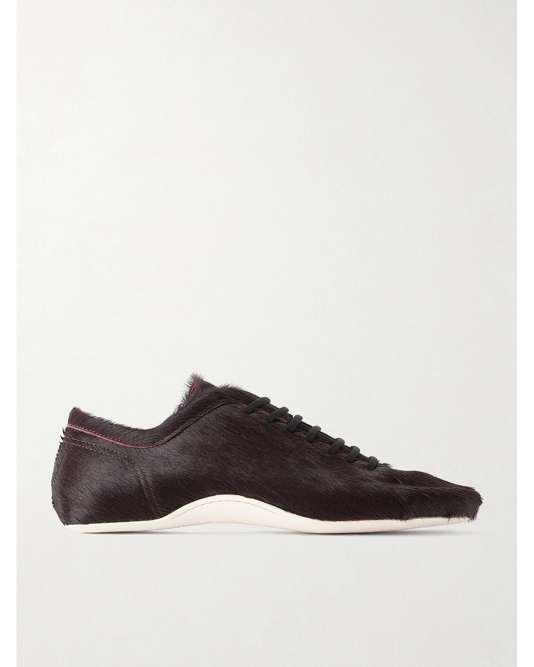 Dries Van Noten Brown Calf-Hair Sneakers
