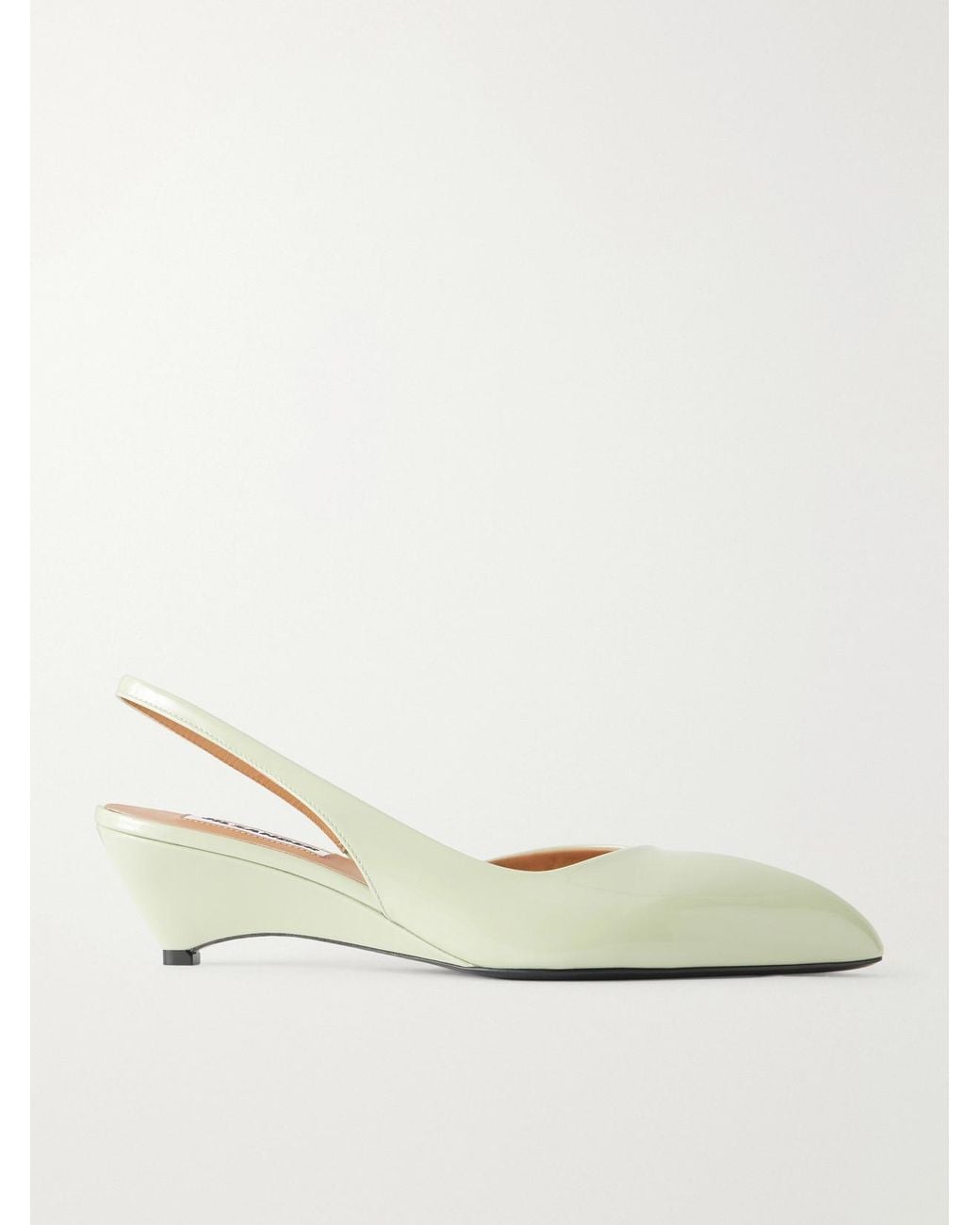 Jil Sander Natural Arc Patent Leather Sandals