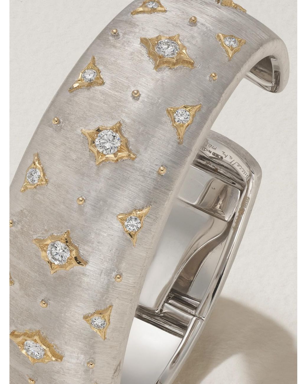 Buccellati Natural 18-Karat And Diamond Cuff
