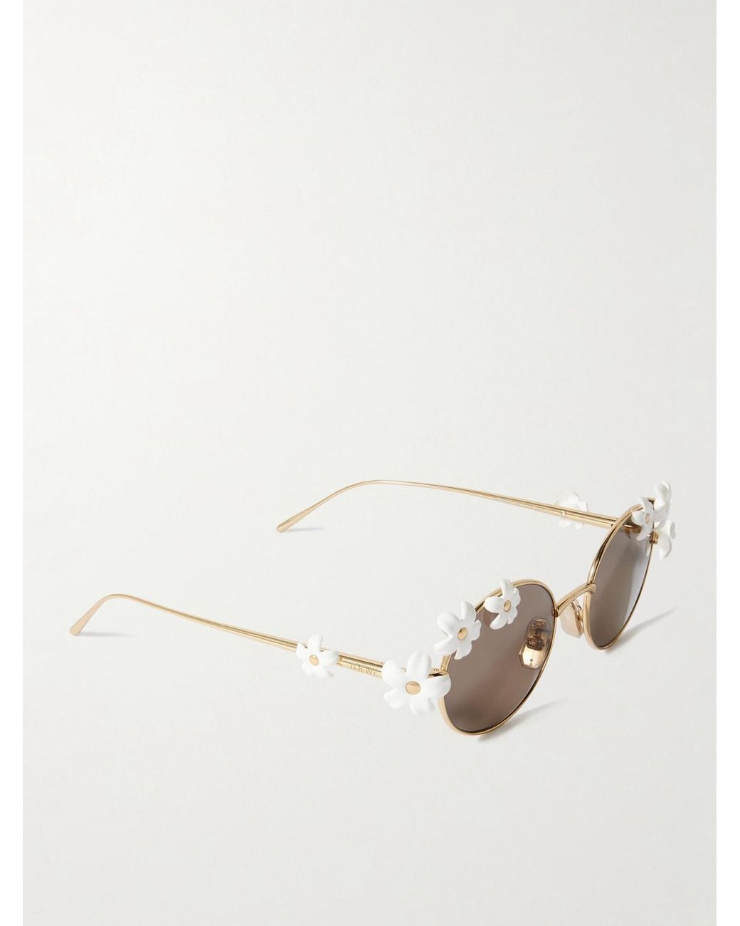 Loewe Natural Paula's Ibiza Embellished Round-Frame-Tone Sunglasses