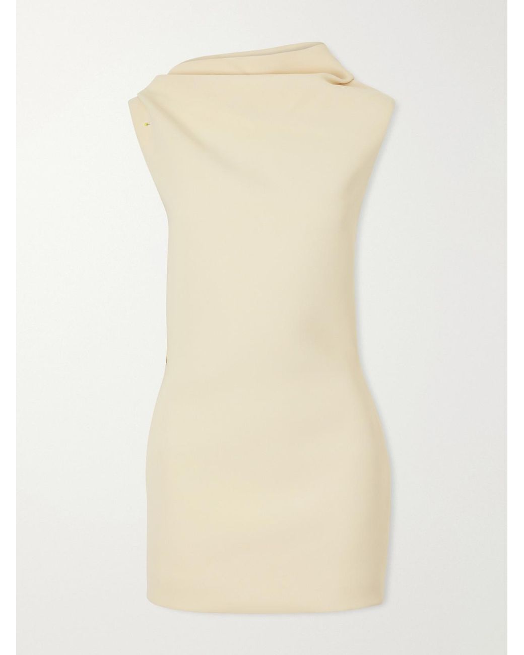 Khaite Natural Astor Crepe Mini Dress