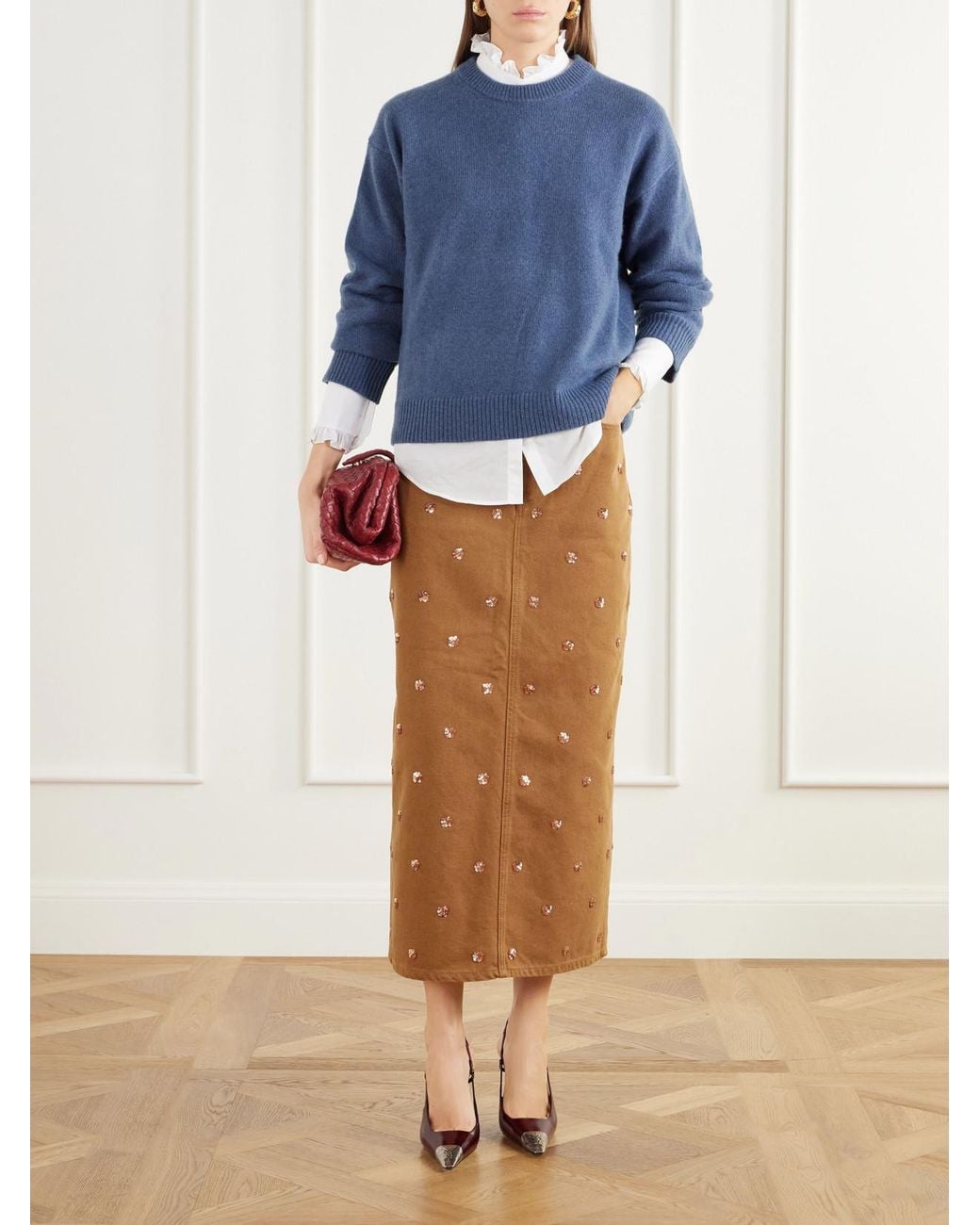 The Elder Statesman Blue Zuma Cashmere Sweater