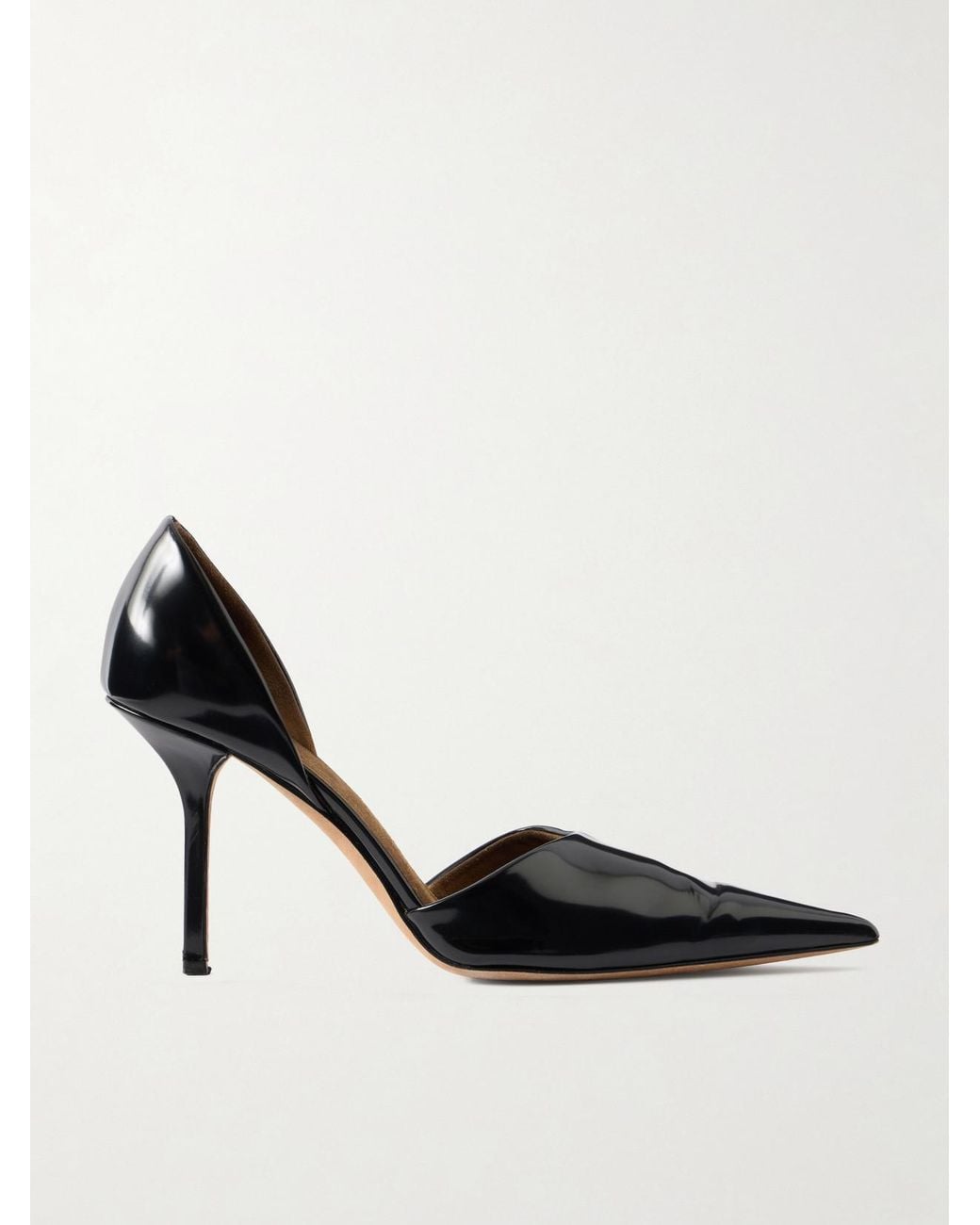 Calvin Klein Black Erin D'Orsay 75 Patent-Leather Pumps