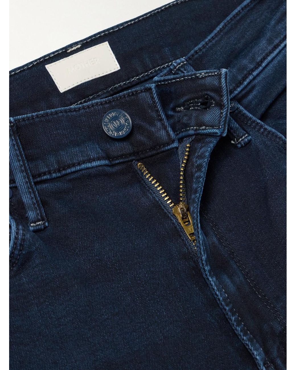 Mother Blue The Mid Rise Dazzler Ankle Slim-Fit Jeans