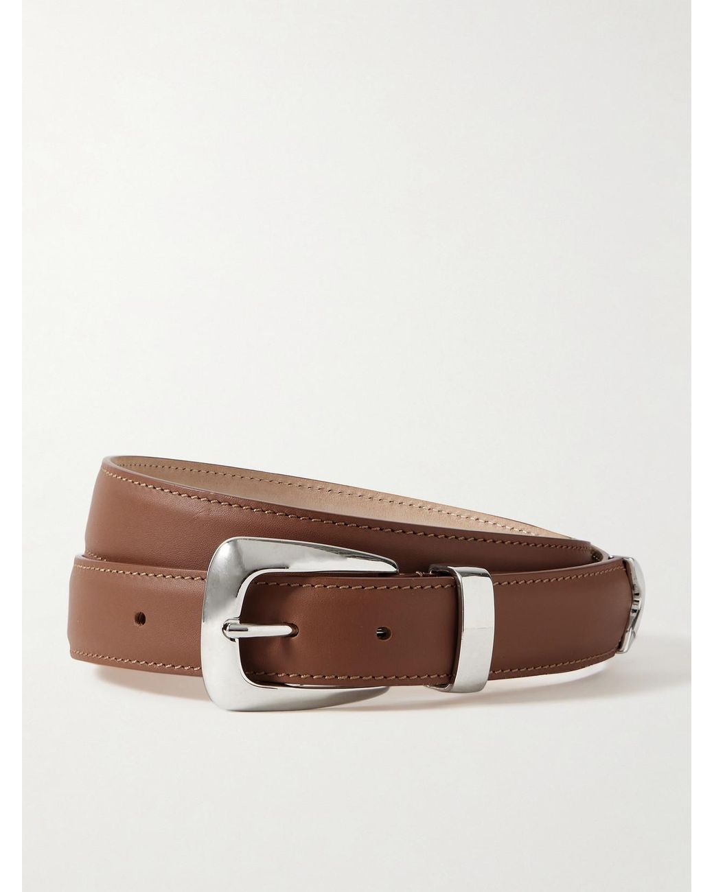 Khaite Brown Benny Leather Belt