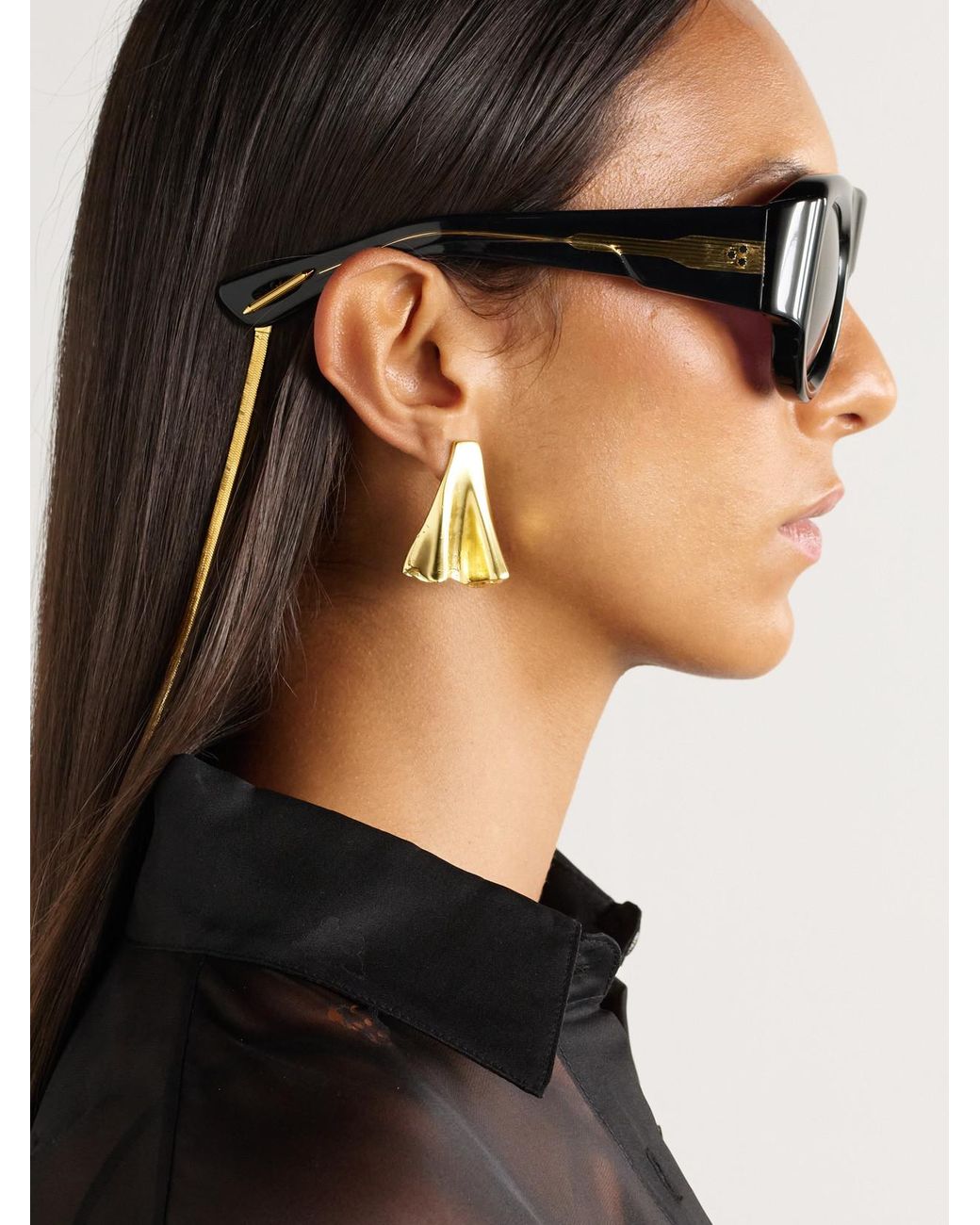 Jacques Marie Mage Black Barclay Aviator-Style Acetate Sunglasses