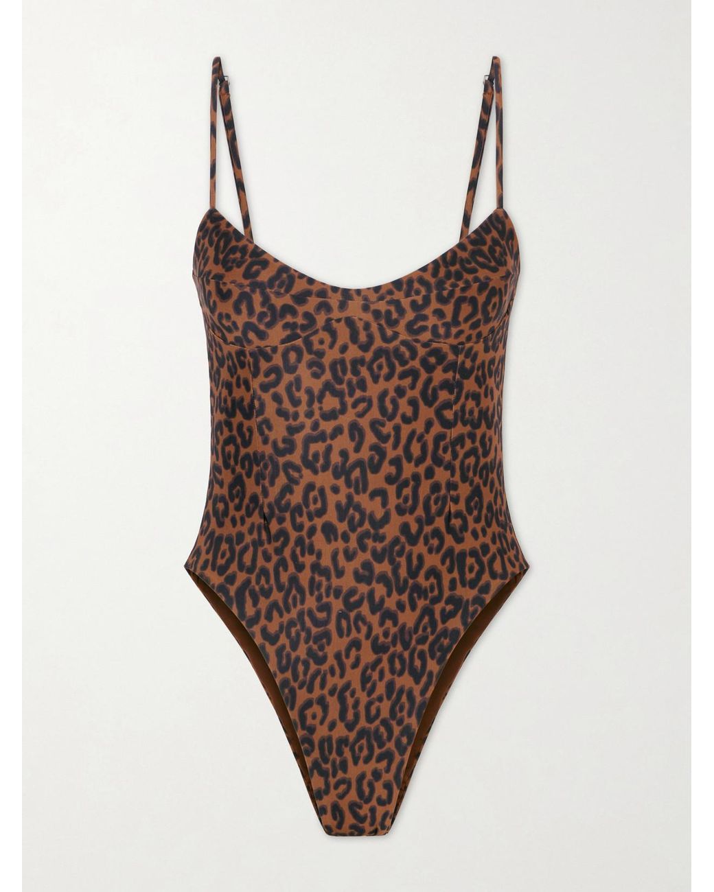 Haight Brown Monica Leopard-Print Swimsuit
