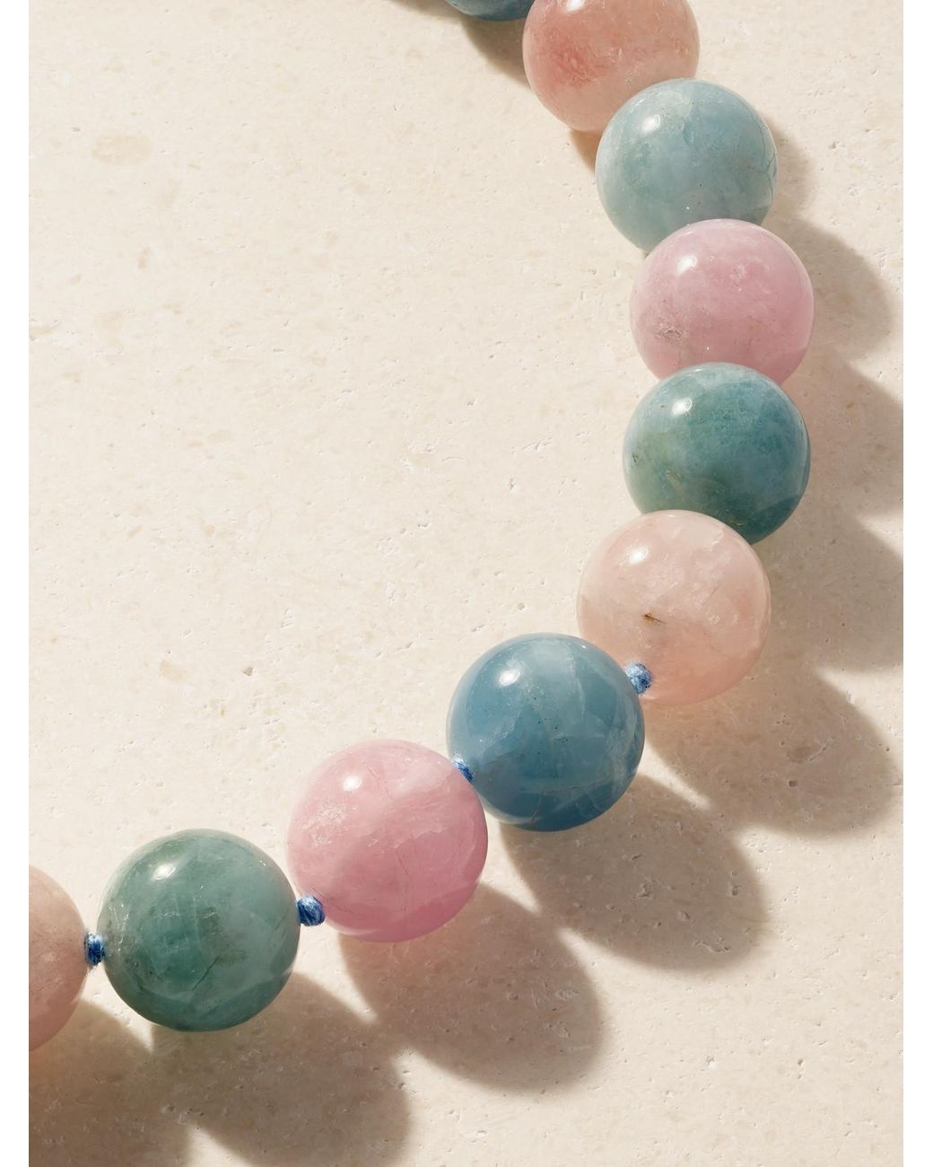 JIA JIA Natural Oracle 14-Karat Morganite Beaded Necklace