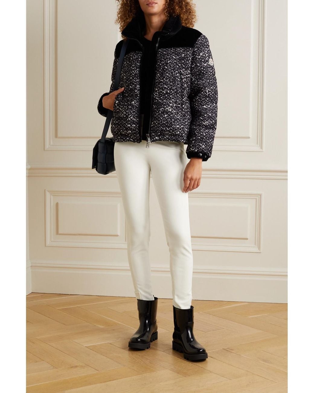 Moncler White Stretch-Twill Leggings